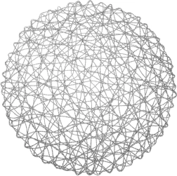 Set de table rond en papier gris 35 cm