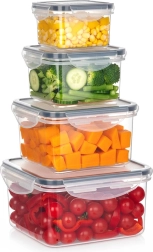 Set de boîtes alimentaires hermétiques avec joint, 4 pièces