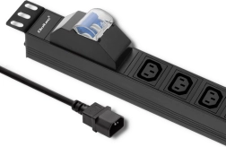 Barrette d’alimentation pour rack 19 pouces avec disjoncteur 1U 10A PDU 8x IEC C13 2 m