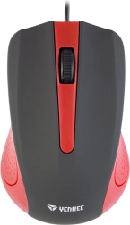 Souris filaire Yenkee avec connexion USB, 3 boutons, surface caoutchoutée
