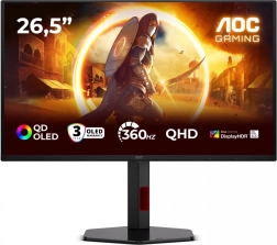 Moniteur gaming 26,5" QD‑OLED 360 Hz avec pivot et HDMI/DP