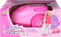 Aspirateur jouet rose pour enfants à piles