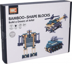 Jeu de construction en bambou pour enfants – 408 pièces