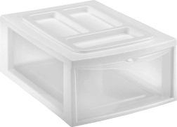 Étagère en plastique avec tiroir HEIDRUN 38 × 27 × 14 cm, assortiment de couleurs