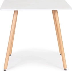 Table de cuisine carrée en bois moderne 80x80 cm