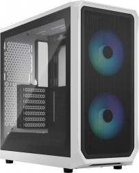 Boîtier PC Fractal Design Focus 2 RGB blanc avec verre trempé teinté clair