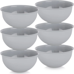 Bols en plastique Sandy 13 cm, 500 ml - 6 pièces – Gris