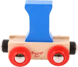Wagon avec la lettre I pour circuit de train en bois Bigjigs Rail