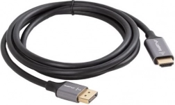 Câble DisplayPort vers HDMI 1,8 m 4K noir‑argent
