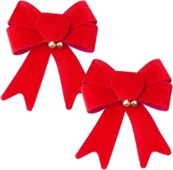 Nœuds en velours de Noël 13 × 16 cm, 2 pièces