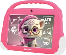 Tablette pour enfants Blow KidsTAB 8 4G, 8" FHD, 4 Go/64 Go, rose