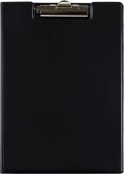 Presse-bloc A4 double en plastique avec clip Classic noir