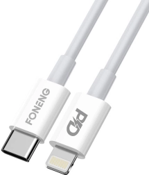 Câble USB‑C vers Lightning FONENG X31 2 m 3 A 20 W blanc