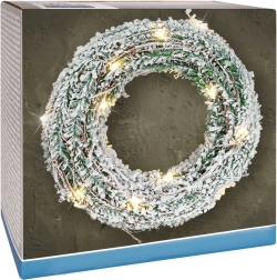 Couronne de Noël lumineuse avec 30 LED, 40 cm