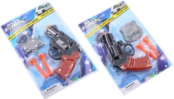 Pistolet de police avec badge – set pour enfants 13 cm
