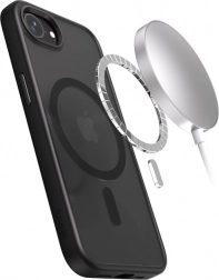 Coque Hybrid Frost MAG pour iPhone 16e MagSafe noire
