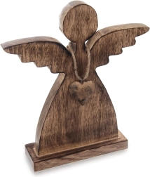 Figurine d’ange en bois de manguier 29 cm
