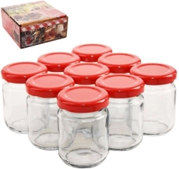 Bocaux en verre avec couvercle à vis 60 ml, lot de 9 pièces