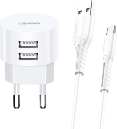 Chargeur USAMS T20 avec 2xUSB et microUSB