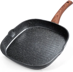 Poêle grill carrée en granit BLACK&WOOD 28 × 28 cm