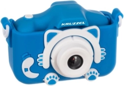 Appareil photo numérique pour enfants KRUZZEL avec Full HD, selfie et jeux – Bleu