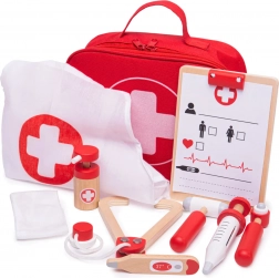 Mallette de docteur BIGJIGS TOYS – set médical en bois pour enfants