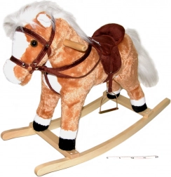 Cheval à bascule avec effets marron