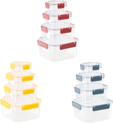 Ensemble de boîtes alimentaires avec couvercles et joints - 4 pièces