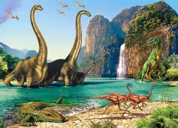 Puzzle 60 pièces Dans le monde des dinosaures