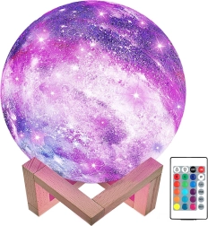 Lampe Lune 3D avec éclairage RGB et télécommande