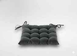 Coussin de chaise rembourré 40 × 40 × 6 cm – gris foncé