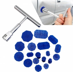 Kit d’extraction des bosses de carrosserie avec marteau coulissant puller et 18 embouts de traction