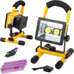Projecteur LED COB 30 W portable et rechargeable, IP65