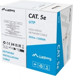 Câble réseau Lanberg UTP Cat.5E 305m gris Test Fluke passé
