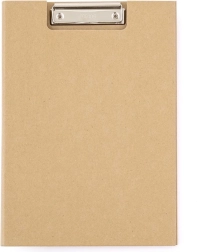 Planchette à pince A4 double, laminée, Kraft naturel