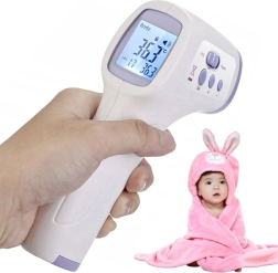 Thermomètre infrarouge sans contact 2 en 1 pour enfants et adultes