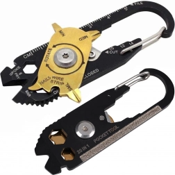 Mousqueton avec multitool pour clés