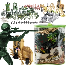 Base militaire – ensemble de soldats avec accessoires (300 pièces)