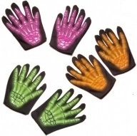 Gants squelettes lumineux