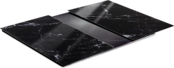 Vilde planches à découper en verre et couvercle de plaque de cuisson marbre noir 60 × 52 cm, 2 pcs