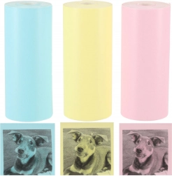 Rouleaux colorés pour imprimante thermique 5,7 cm x 3 m, 3 pièces