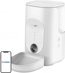 Dogness F16 distributeur de nourriture intelligent 4 l avec bol en plastique, blanc