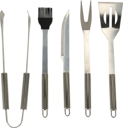 Set d’accessoires de couverts pour barbecue en mallette 6 en 1