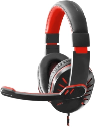 Casque de jeu avec microphone Crow rouge