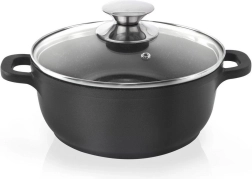 Casserole en granit avec couvercle en verre GRANDE 20 cm, 2,3 l