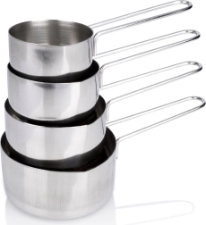 Mesures en acier inoxydable pour la cuisine, set de 4 pièces
