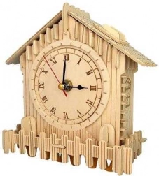 Puzzle 3D en bois – horloge Maison WOODCRAFT