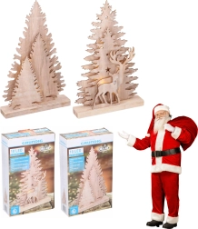 Sapin de Noël 25 cm avec 10 lumières LED GRUNDIG