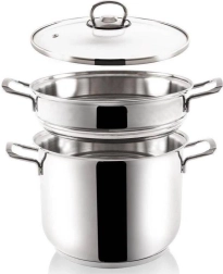 Cuit-vapeur en inox ANETT 5 l, 3 pièces, 22 cm