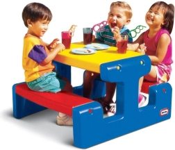 Table de pique-nique pour enfants LITTLE TIKES Jr avec bancs – bleu